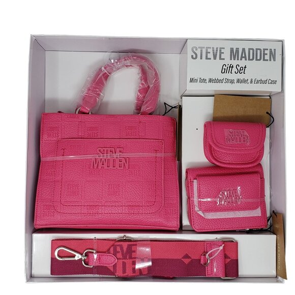 Steve Madden  4 piece Gift Set Mini Tote BKLivia - Picture 1 of 10